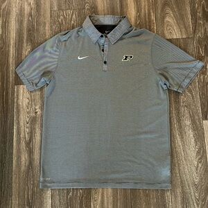 Nike Dri-Fit Purdue Polo - Men’s Large Striped